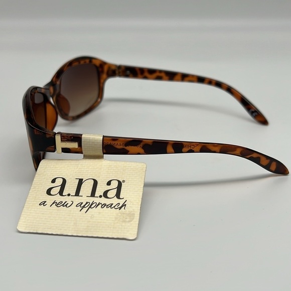 a.n.a Leopard Print Single Bridge‎ Rectangle Sunglasses - Picture 3 of 4